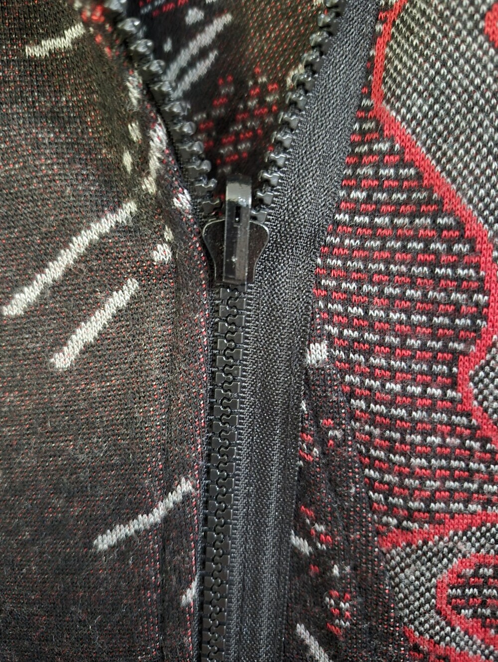 Joseph Ribkoff Retro Multi Pattern Long Line Sweater Jacket Size 16 - Picture 4 of 10